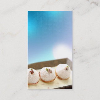 cartão de visita para a comida