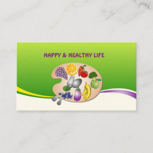 Cartão de visita para a dietista & o nutricionist