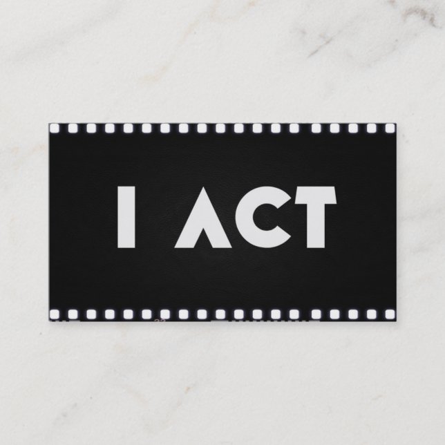 Cartão De Visita Para atores (Frente)