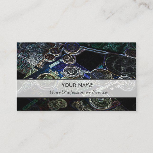 Cartão De Visita Para banqueiros profissionais ou peritos financeir (Frente)