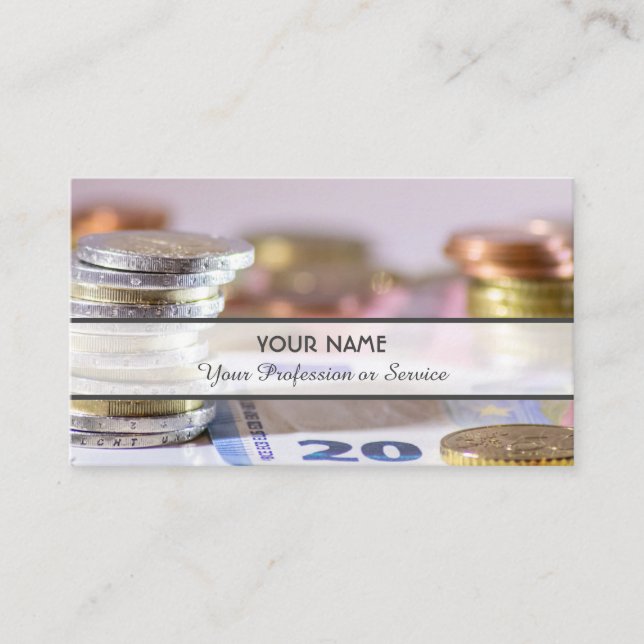 Cartão De Visita Para banqueiros profissionais ou peritos financeir (Frente)