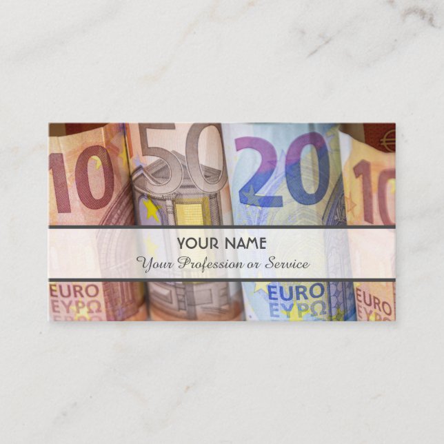 Cartão De Visita Para banqueiros profissionais ou peritos financeir (Frente)