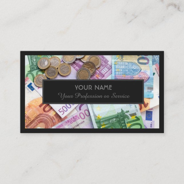 Cartão De Visita Para banqueiros profissionais ou peritos financeir (Frente)