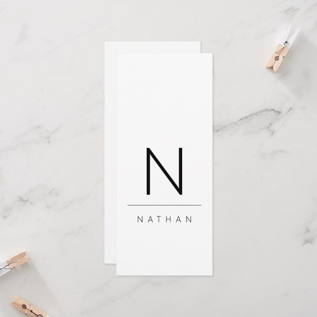 Cartão de Visita para Casamento Preto e Branco Mod (Frente/Verso In Situ)