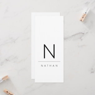 Cartão de Visita para Casamento Preto e Branco Mod