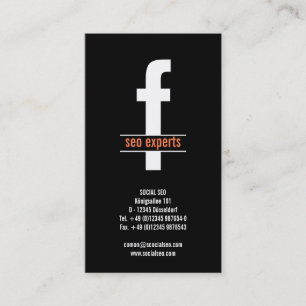 Cartão De Visita Para especialistas em seo e webdesigner