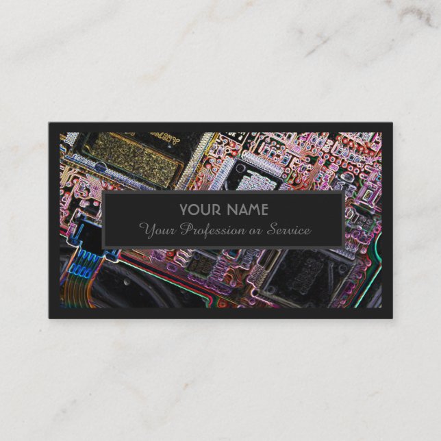 Cartão De Visita Para especialistas profissionais em informática ou (Frente)