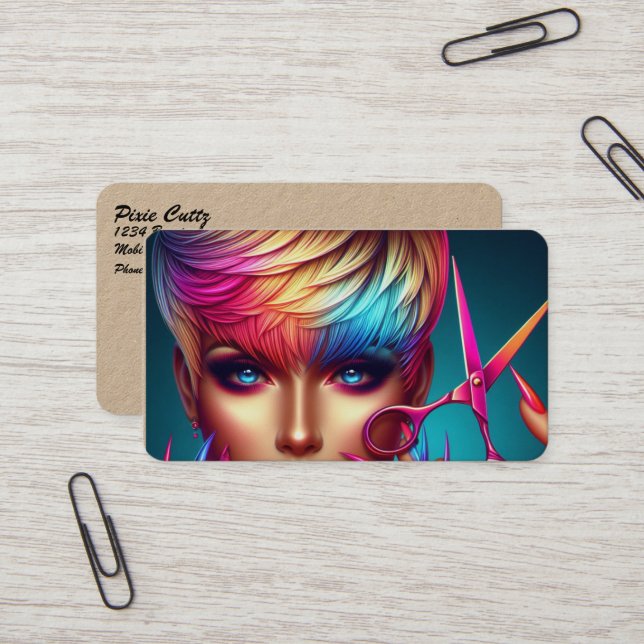 Cartão de visita para Hairstylist (Frente/Verso In Situ)