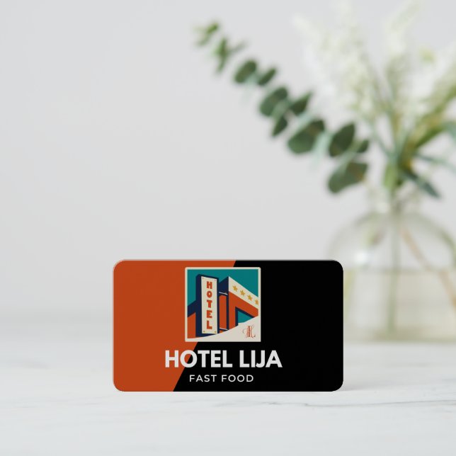 Cartão de visita para HOTEL (Em pé/Frente)
