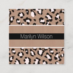 Cartão de visita para Impressão Leopardo Rosa