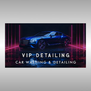 Cartão de Visita para Lavação de Carros e Detalhes