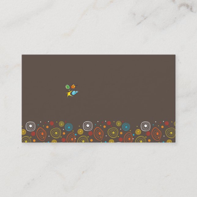 cartão de visita para o miúdo (Frente)