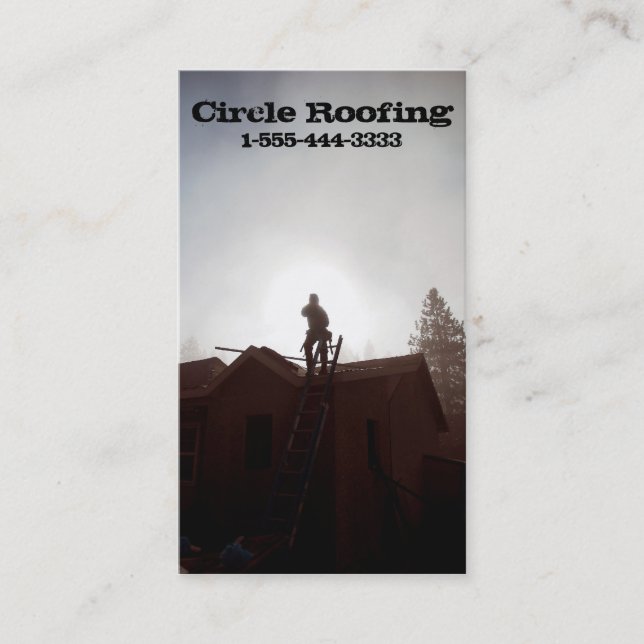 Cartão de visita para o Roofer/construção (Frente)