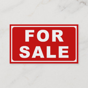 Cartão De Visita PARA o sinal da VENDA