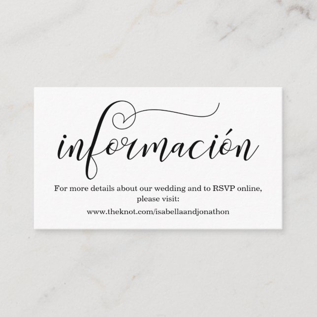 Cartão de Visita para o Site de Caligrafia Espanho (Frente)