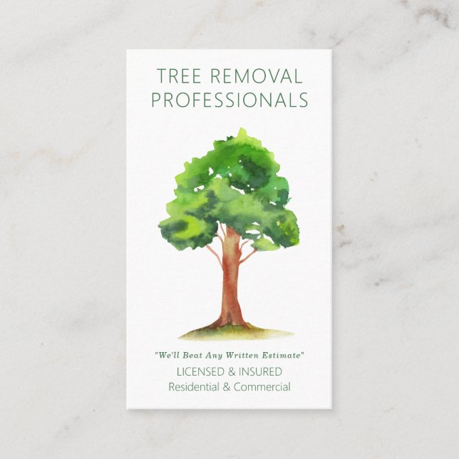 Cartão de visita para profissionais de remoção de  (Frente)