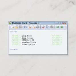 Cartão de visita para programadores, colaboradores