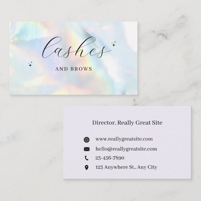 Cartão de Visita para Rainbow Lash & Brow | Ed (Frente/Verso)