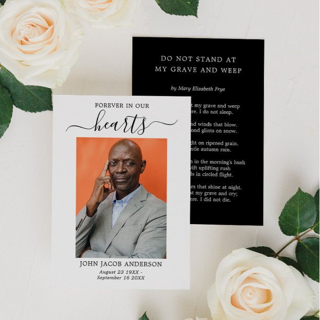 Cartão De Visita Para Sempre No Nosso Cartaz De Oração Funeral (Criador carregado)