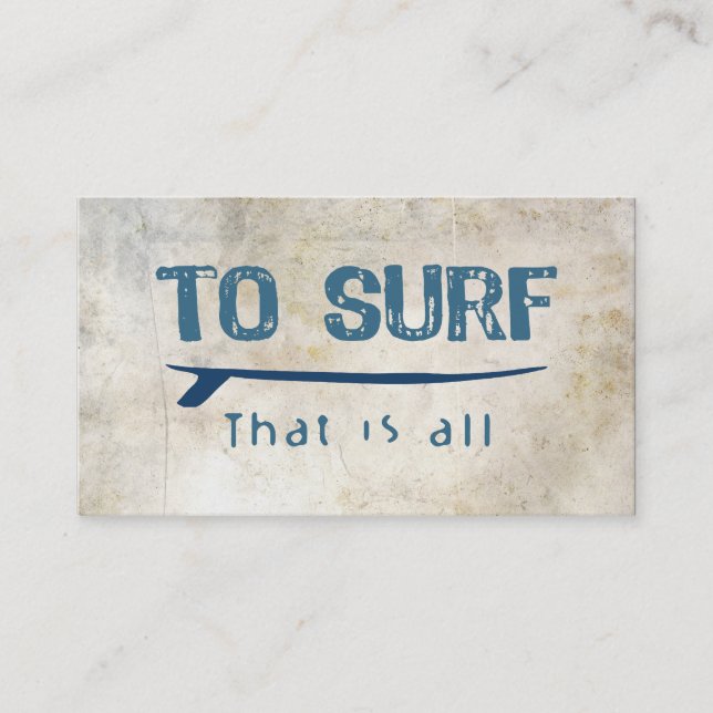 Cartão De Visita Para Surf (Frente)