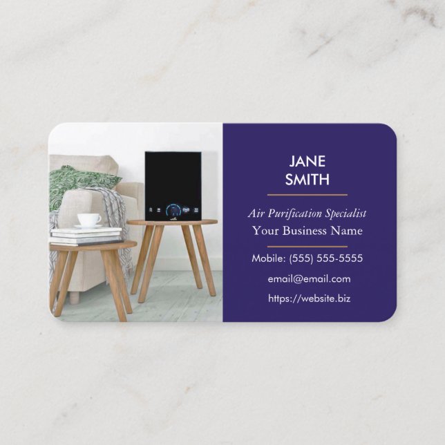 Cartão de visita para teste de ar (Frente)