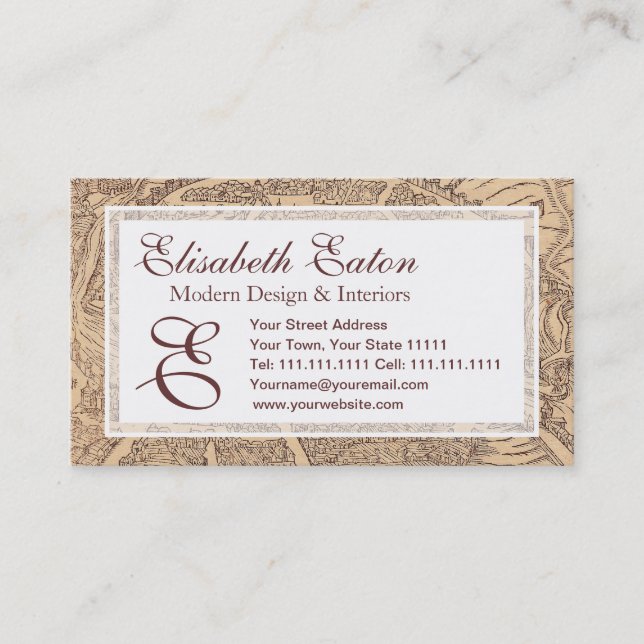 Cartão de visita para um professor espanhol, (Frente)