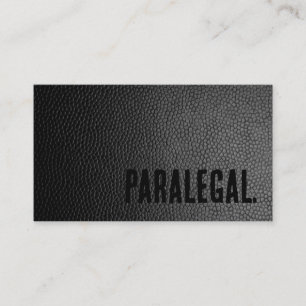 Cartão De Visita Paralegal Couro Falso Preto Premium