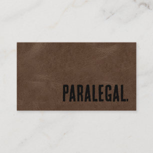 Cartão De Visita Paralegal Couro Sintético Premier Marrom