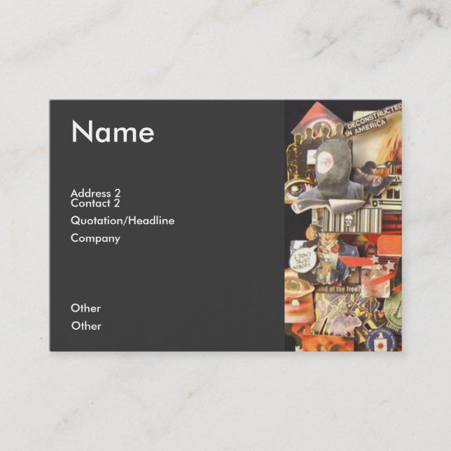 Cartão De Visita Paranoid o mais que eu ver (Frente)