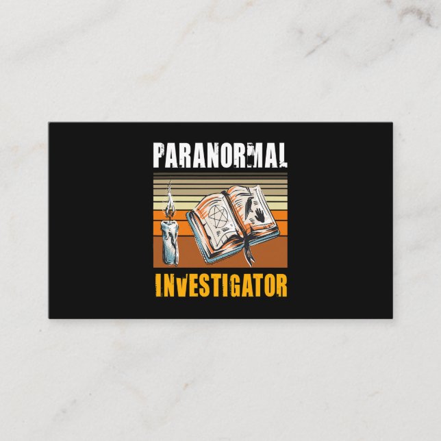 Cartão De Visita Paranormal Investigador Fantasma Hunter Ghost Hunt (Frente)