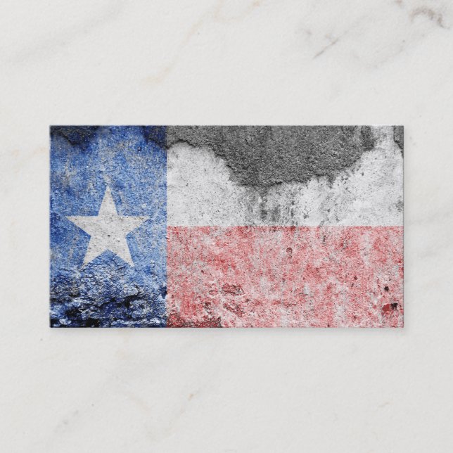 Cartão De Visita parede de tijolo da bandeira de texas (Frente)