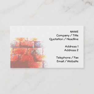 Cartão De Visita Parede de tijolo e espaço branco. Digitas art.