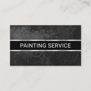 Cartão De Visita Parede Grunge Cinza Minimalista Simples