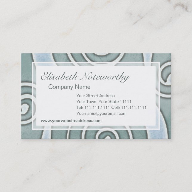 Cartão De Visita Parede italiana velha do efeito celta do Grunge do (Frente)