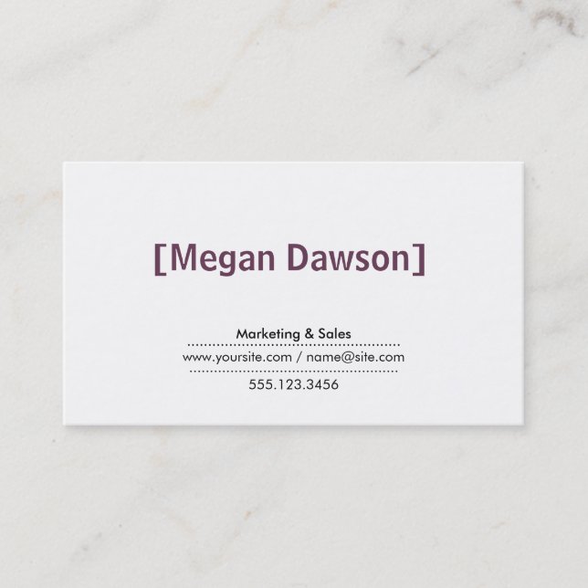 Cartão De Visita Parênteses (uva) (Frente)