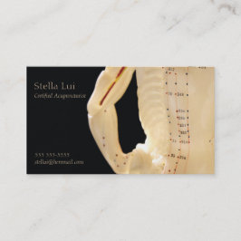 Cartão De Visita Parte traseira da acupunctura