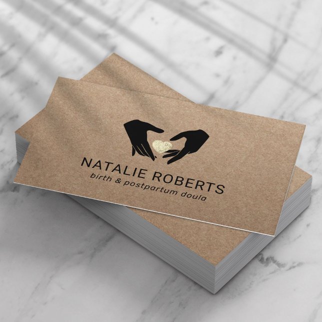 Cartão De Visita Parteira Birth & Postpartum Doula Service (Criador carregado)