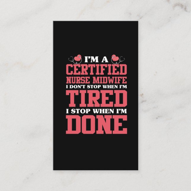 Cartão De Visita Parteira certificada, doce de bebê (Frente)