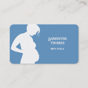 Cartão De Visita Parteira Doula Lactation Blue