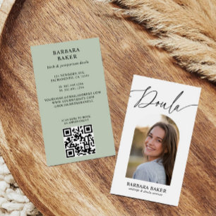 Cartão De Visita Parteira Nascimento Pós-parto Doula Foto QR CODE S