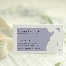Cartão De Visita Parteira Roxa Doula Pregnant Woman SILHOUETTE