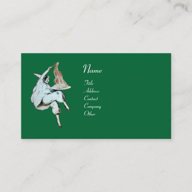 Cartão De Visita PARTIDO ESPAGHETTI ITALIANO KITCHEN, RESTAURANTE v (Frente)