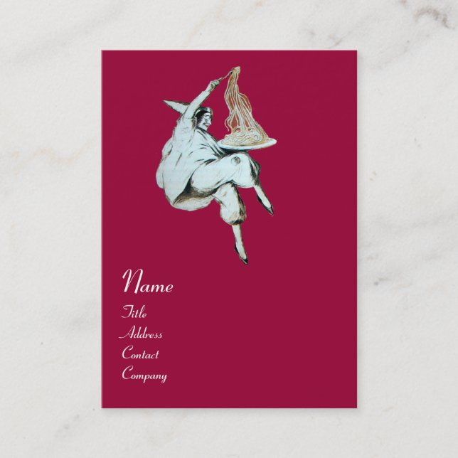 Cartão De Visita PARTIDO ESPAGHETTI ITALIANO KITCHEN, RESTAURANTE v (Frente)