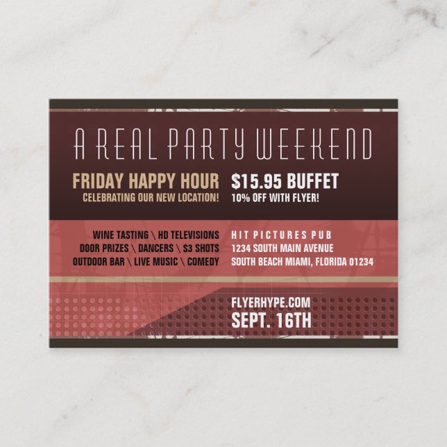 Cartão De Visita Partido secreto Vr horizontal do Stash da campanha (Frente)