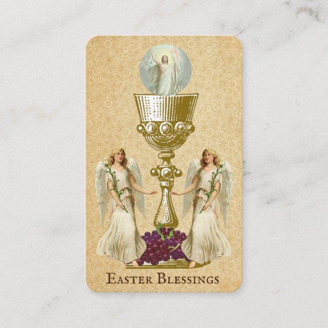 Cartão De Visita Páscoa Paixão Religioso Oração Santa (Frente)