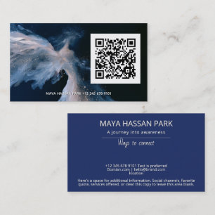 Cartão De Visita Passagem Celestial   Asa do Anjo Código QR