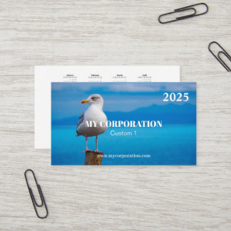 Cartão De Visita Pássaro de Calendário de Pocket de 2025