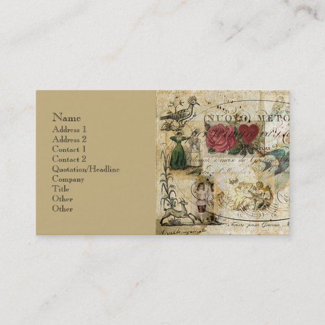 Cartão De Visita Pássaro na mão (Frente)