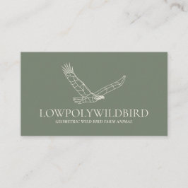 Cartão De Visita Pássaro Selvagem Selvagem de Selvagem Verde