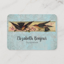 Cartão De Visita Pássaros Encontrando PAPEL, COR E OPÇÕES DE TAMANH